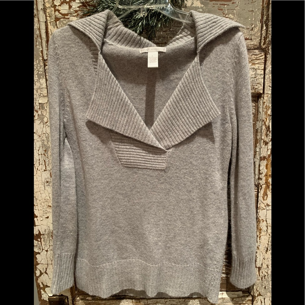 Gray angora sweater